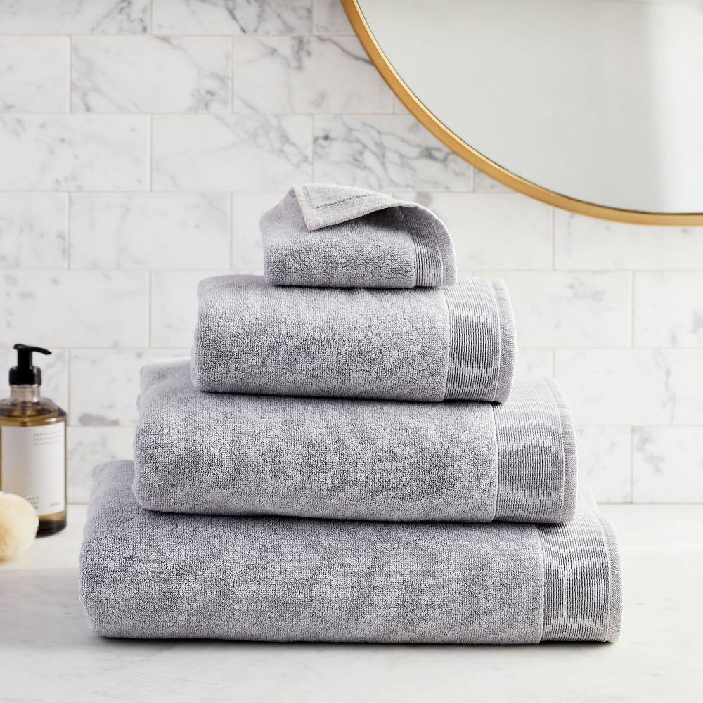 Eco melange towels gray sales